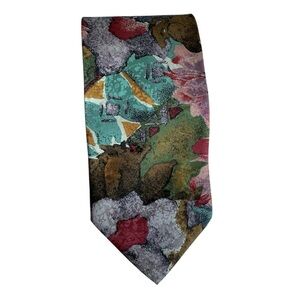 Structure Multicolor Floral Tie